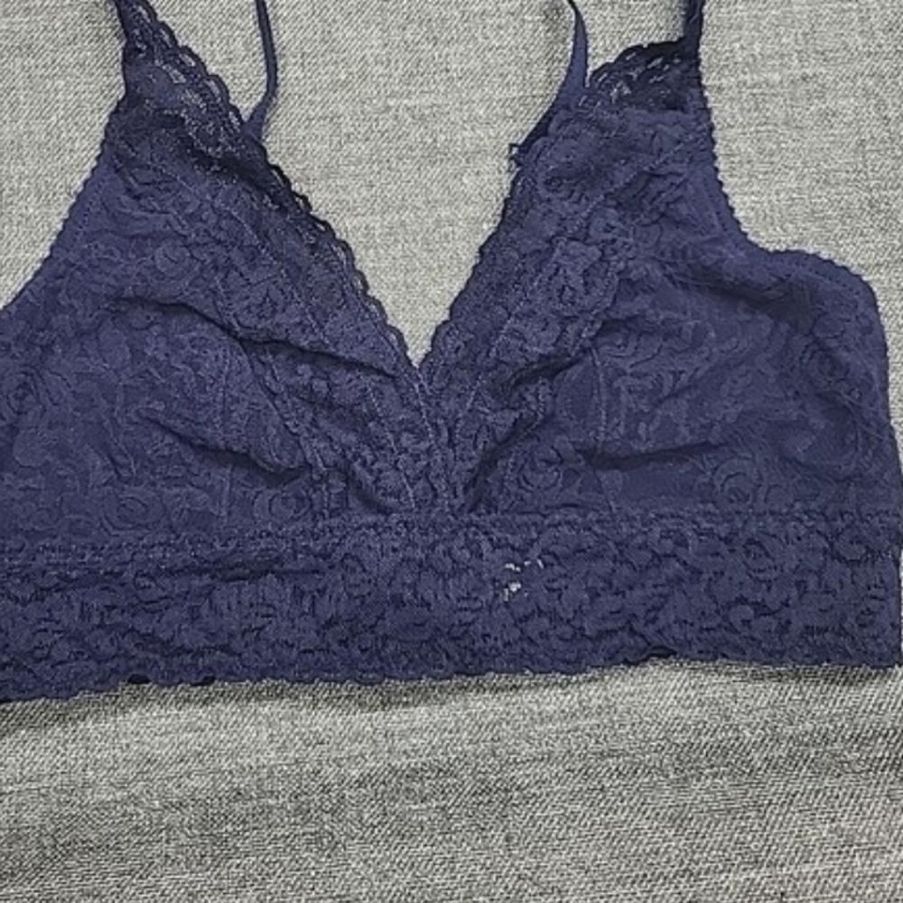 NWT Felina Deep Navy Blue Lace Bralette -L - Picture 5 of 5